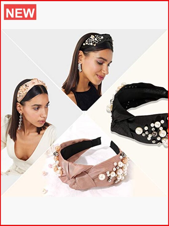 6 Pack Padded Pearl Headbands for Women No Slip Hair Accessories main image 4